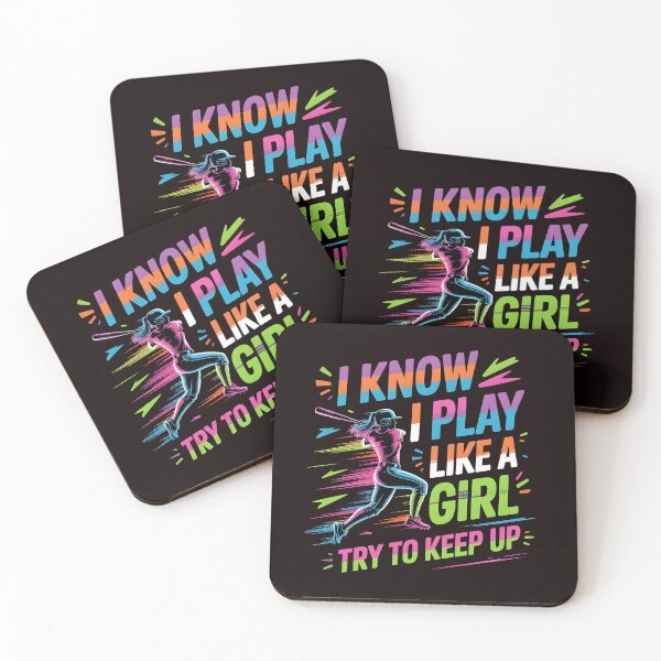 Item preview, I Know I Play Like A Girl Try To Keep Up Baseball Player – Support Women In Sports designed and sold by Redgiant87x.