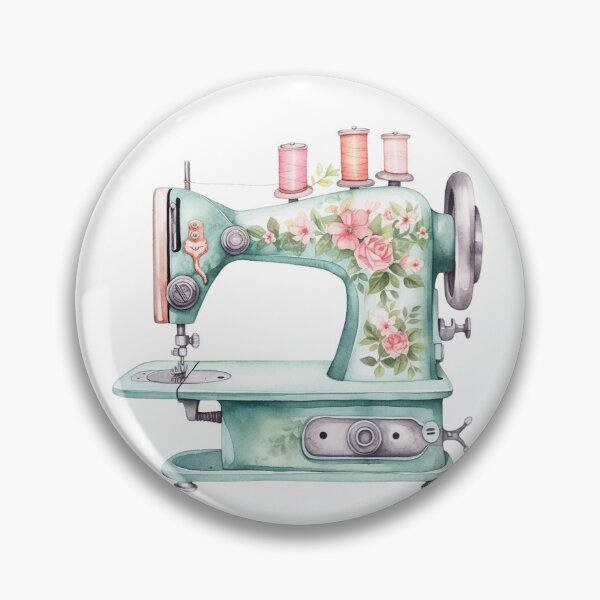 Item preview, Floral Sewing Machine designed and sold by chicdeboutique.