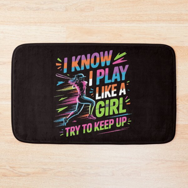 Item preview, I Know I Play Like A Girl Try To Keep Up Baseball Player – Support Women In Sports designed and sold by Redgiant87x.