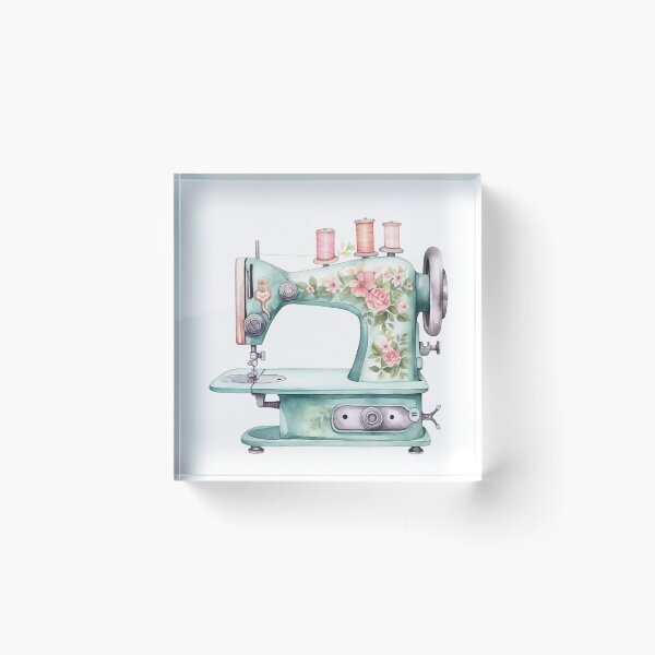 Item preview, Floral Sewing Machine designed and sold by chicdeboutique.