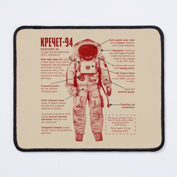 Item preview, Krechet 94 Soviet Lunar Spacesuit Infographic designed and sold by Lidra Zehcnas.
