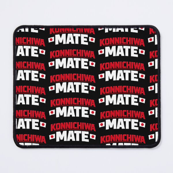 Item preview, Konnichiwa Mate Funny Japanese British Phrase Bold Typography Design designed and sold by TeeTimeTreasure.