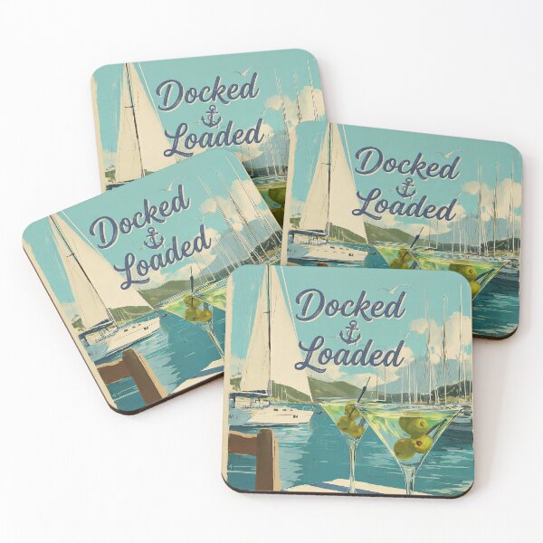 Item preview, Docked & Loaded Martini Print | Nautical Sailboat Cocktail Art designed and sold by Galleryinprint.