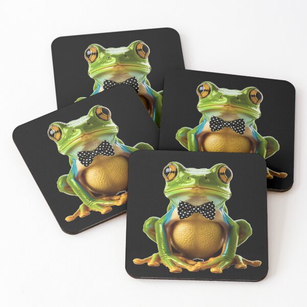 Item preview, Dapper Bow Tie Frog Portrait With Gentleman Vibes designed and sold by Amanda's Factory.