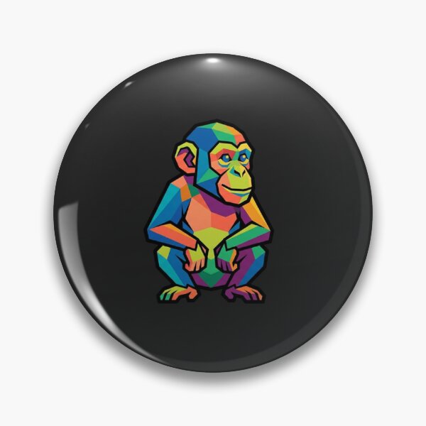 Item preview, Polygonal Rainbow Ape – Multicolored Chimpanzee Hoodie for Low Poly Style Fans designed and sold by bsbd-action.