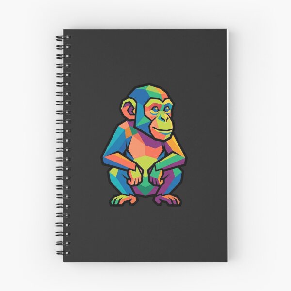 Item preview, Polygonal Rainbow Ape – Multicolored Chimpanzee Hoodie for Low Poly Style Fans designed and sold by bsbd-action.