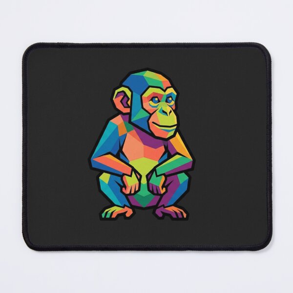Item preview, Polygonal Rainbow Ape – Multicolored Chimpanzee Hoodie for Low Poly Style Fans designed and sold by bsbd-action.