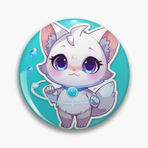 Item preview, Mystic Crystal Kitty - Magical Familiar - Kawaii Anime Spirit designed and sold by ArtByLorrens.