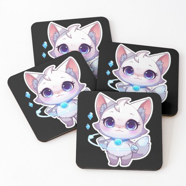 Item preview, Mystic Crystal Kitty - Magical Familiar - Kawaii Anime Spirit designed and sold by ArtByLorrens.