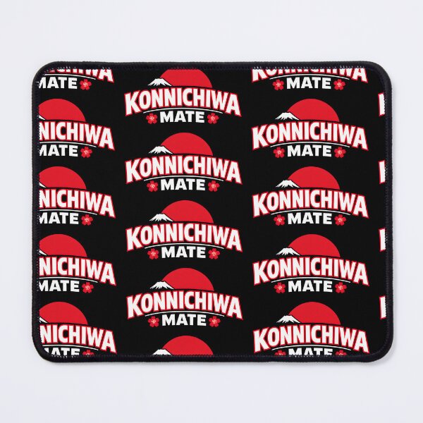 Item preview, Konnichiwa Mate Japan Travel Design Mount Fuji Sakura Typography designed and sold by TeeTimeTreasure.
