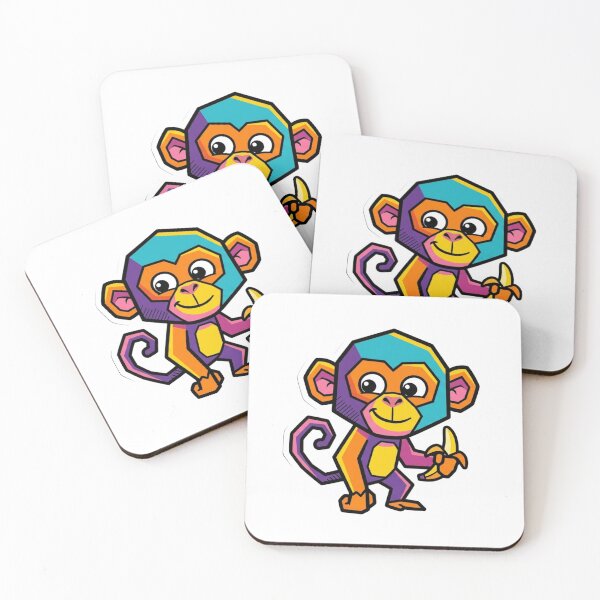 Item preview, Funny Pop Monkey – Kawaii Monkey Sticker Modern Style for Kids and Teens designed and sold by bsbd-action.