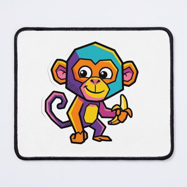 Item preview, Funny Pop Monkey – Kawaii Monkey Sticker Modern Style for Kids and Teens designed and sold by bsbd-action.