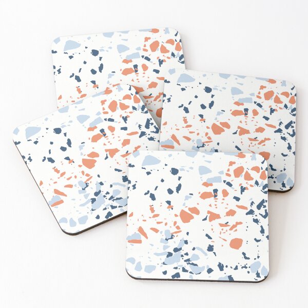 Item preview, Coral Wake - Coastal Sunrise Terrazzo - Calm Modern Artwork designed and sold by Claire_Brown.