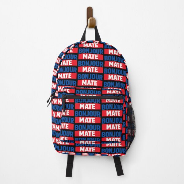 Item preview, Bonjour Mate Funny French British Phrase Bold Typography Design designed and sold by TeeTimeTreasure.