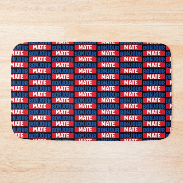 Item preview, Bonjour Mate Funny French British Phrase Bold Typography Design designed and sold by TeeTimeTreasure.
