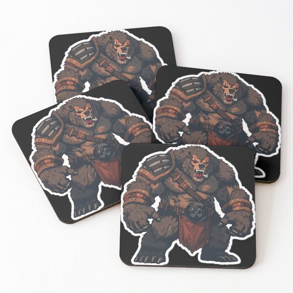 Item preview, Raging Bear Barbarian - Primal Fury - D&D Warrior Sticker designed and sold by ArtByLorrens.