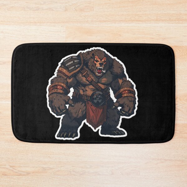 Item preview, Raging Bear Barbarian - Primal Fury - D&D Warrior Sticker designed and sold by ArtByLorrens.