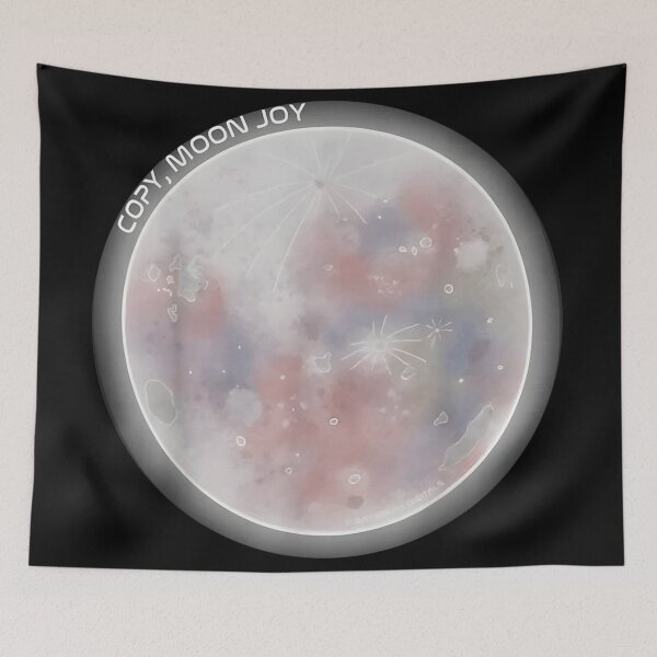Item preview, Abstract Pastel Moon Joy Soft Aesthetic Lunar Art Celestial Decor designed and sold by HarinDonreka.