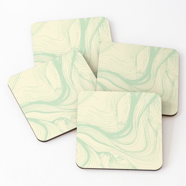 Item preview, Abstract retro pattern in green and cream colors. designed and sold by SarkisovaNune.