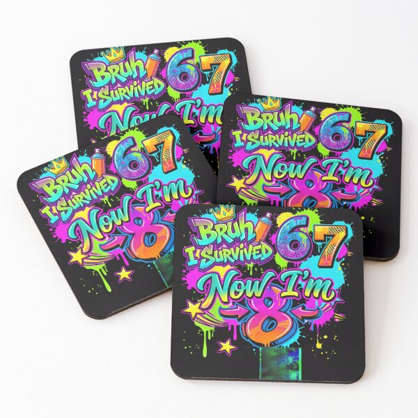 Item preview, Bruh I Survived 67 Now I Am 8 Graffiti Birthday Street Art designed and sold by HarinDonreka.