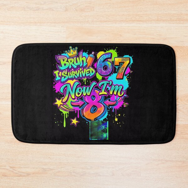 Item preview, Bruh I Survived 67 Now I Am 8 Graffiti Birthday Street Art designed and sold by HarinDonreka.