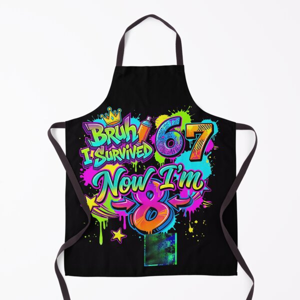 Item preview, Bruh I Survived 67 Now I Am 8 Graffiti Birthday Street Art designed and sold by HarinDonreka.