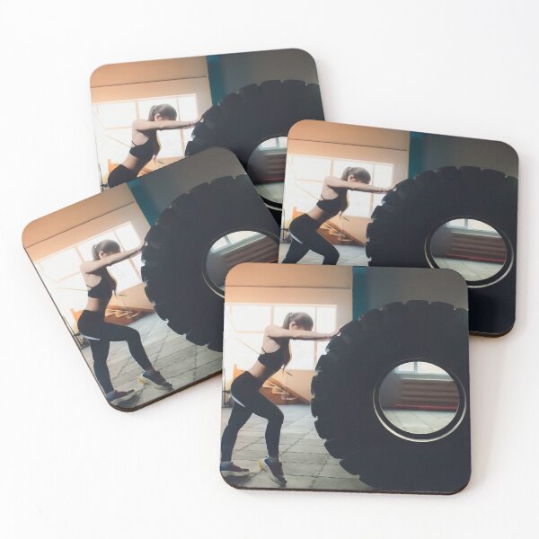 Item preview, pushing a tire fitness woman  designed and sold by loveling.