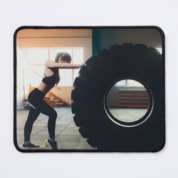 Item preview, pushing a tire fitness woman  designed and sold by loveling.