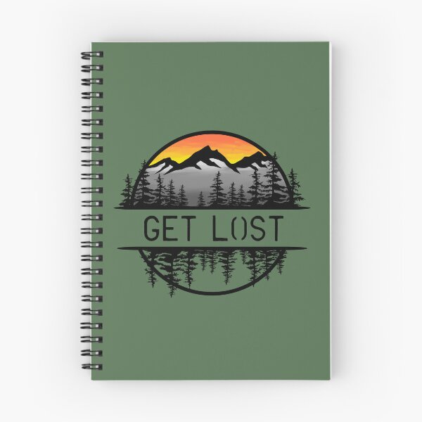 Item preview, Get Lost Mountain Forest Sunset Circle Design designed and sold by Vileprint.