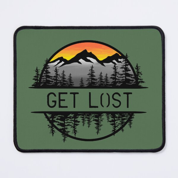 Item preview, Get Lost Mountain Forest Sunset Circle Design designed and sold by Vileprint.
