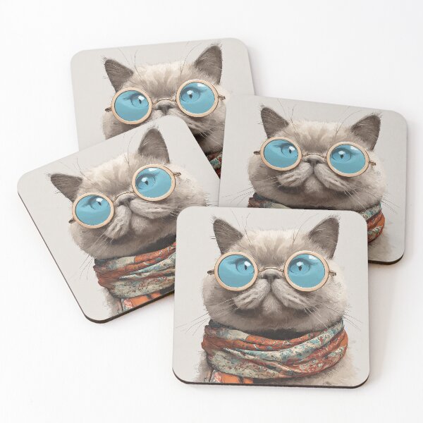 Item preview, The Sophisicat, British Shorthair Cat Art Print, Dapper Pet with Scarf designed and sold by Galleryinprint.