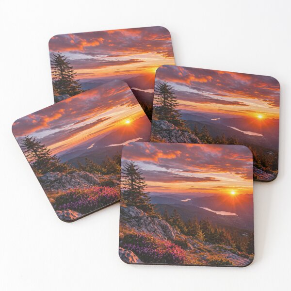 Item preview, Golden sunset over mountains designed and sold by JuViRo.