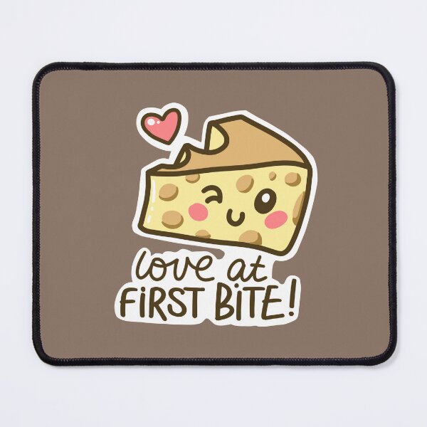 Item preview, Love at first bite cheese cute kawaii sticker and clothes designed and sold by sianelliot.