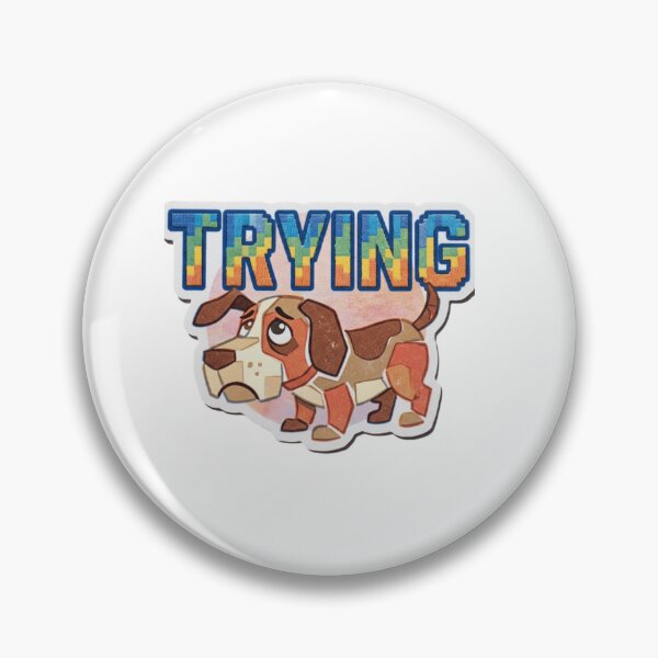 Item preview, Trying Dog Pixel Embroidered Cartoon Fragment Aesthetic designed and sold by Imaginarium of Chaos falcon88 .