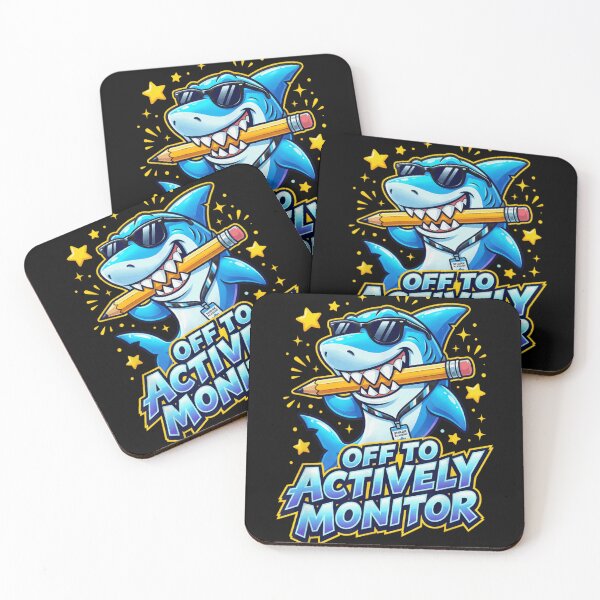 Item preview, Shark Academy Off To Actively Monitor Funny Back To School Shark Design designed and sold by LittleNhutton.