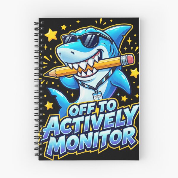 Item preview, Shark Academy Off To Actively Monitor Funny Back To School Shark Design designed and sold by LittleNhutton.
