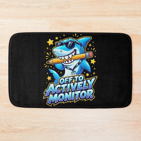 Item preview, Shark Academy Off To Actively Monitor Funny Back To School Shark Design designed and sold by LittleNhutton.