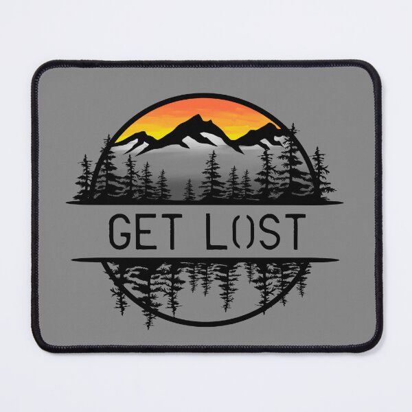 Item preview, Get Lost Mountain Forest Sunset Circle Design designed and sold by Vileprint.