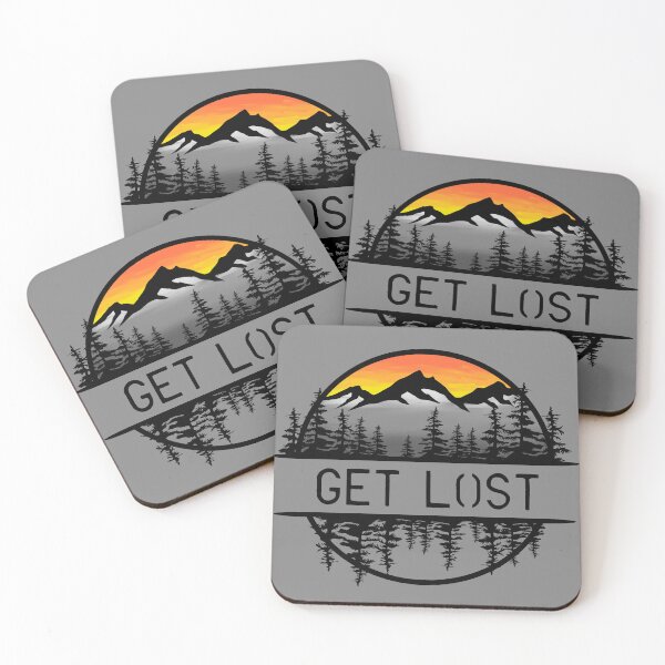 Item preview, Get Lost Mountain Forest Sunset Circle Design designed and sold by Vileprint.