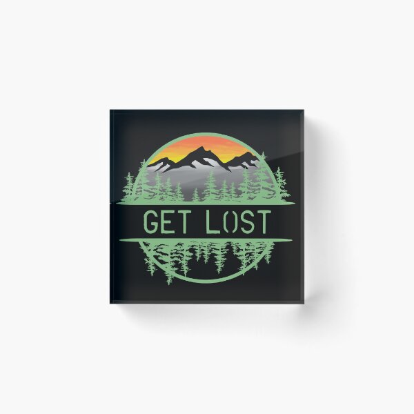 Item preview, Get Lost Mountain Forest Sunset Circle Design designed and sold by Vileprint.