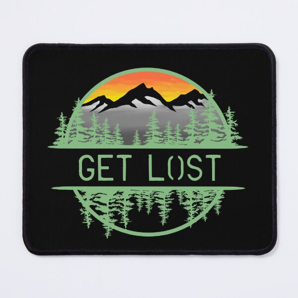 Item preview, Get Lost Mountain Forest Sunset Circle Design designed and sold by Vileprint.