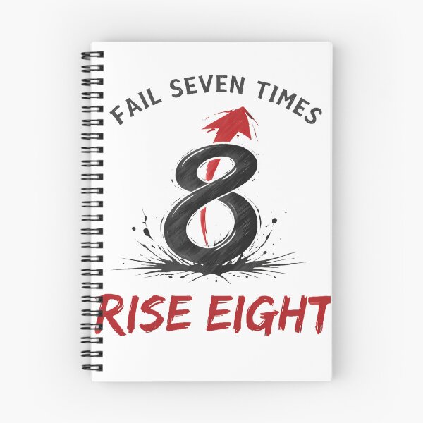 Item preview, Fail Seven Times Rise Eight - Japanese Resilience Motivation Art designed and sold by ascendzero.