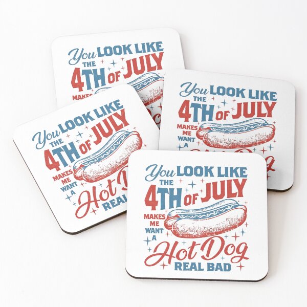 Item preview, You Look Like the 4th of July - Retro America Hot Dog Funny designed and sold by PearlArtss.