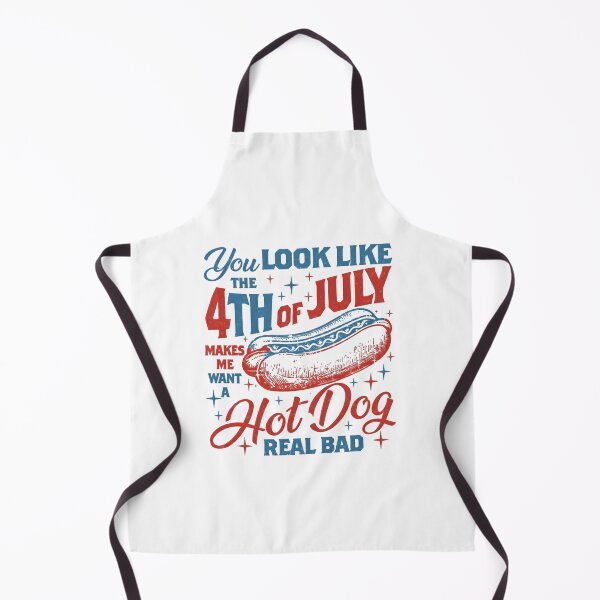 Item preview, You Look Like the 4th of July - Retro America Hot Dog Funny designed and sold by PearlArtss.