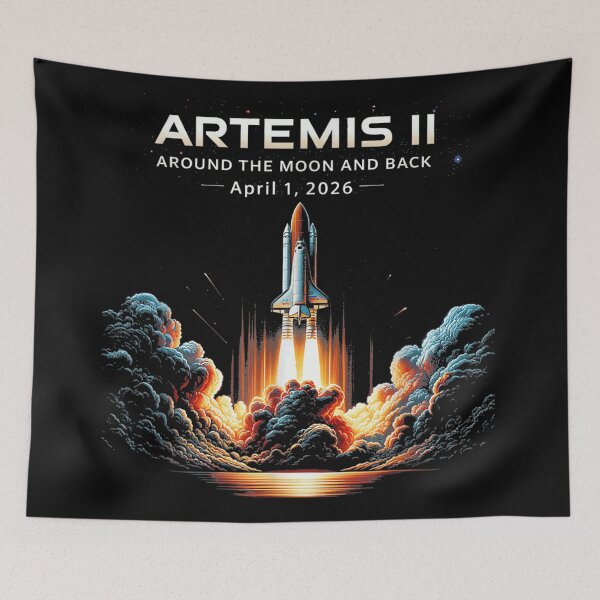 Item preview, Artemis II Mission Around The Moon And Back 2026 Space Exploration NASA Style designed and sold by LittleNhutton.