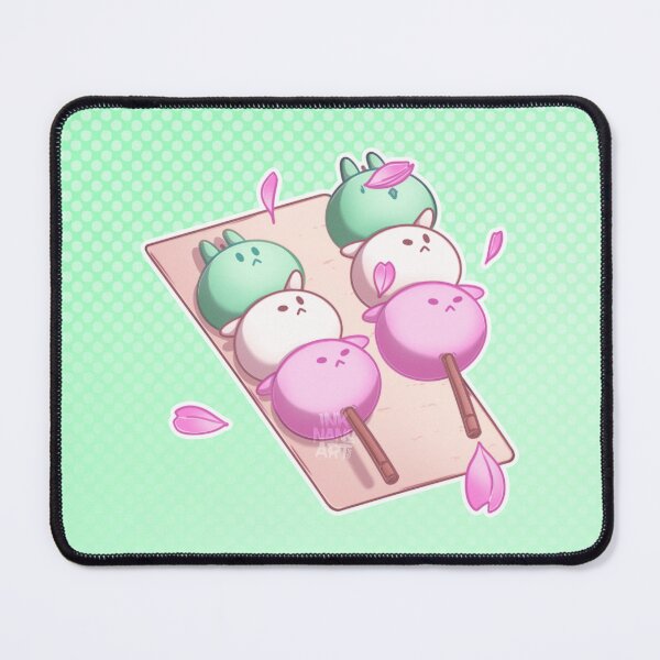 Item preview, Springtime Cherry Blossoms - Dango Rabbit Green Background designed and sold by Ink-Nano-Art.