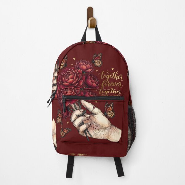 Item preview, Together Forever – Line Art Hand Red Peonies Monarch Butterfly designed and sold by Good Vibes .