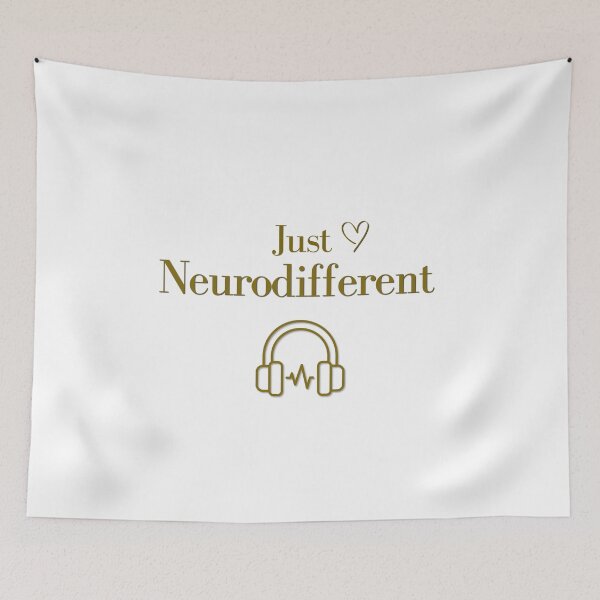 Item preview, Just Neurodifferent - Neurodiversity Minimal Text Design  designed and sold by Here, Then.