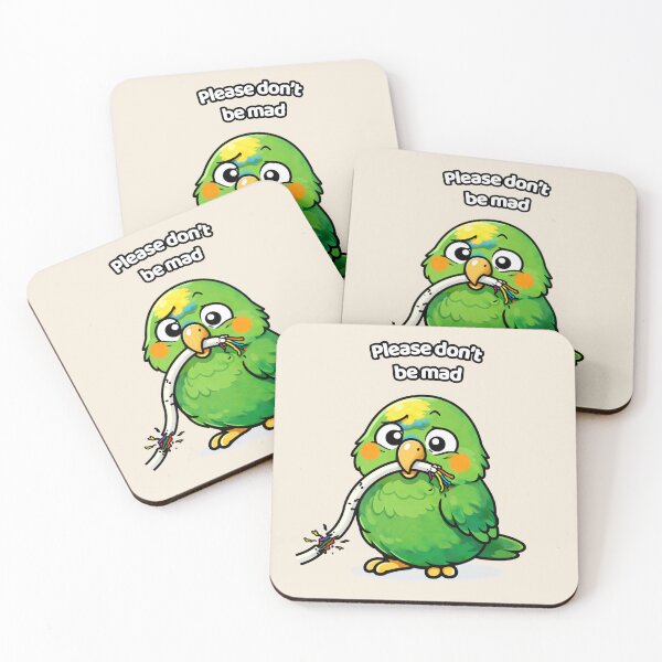 Item preview, Funny Amazon Parrot Please Don’t Be Mad – Guilty Bird Meme designed and sold by FeatherChaos.