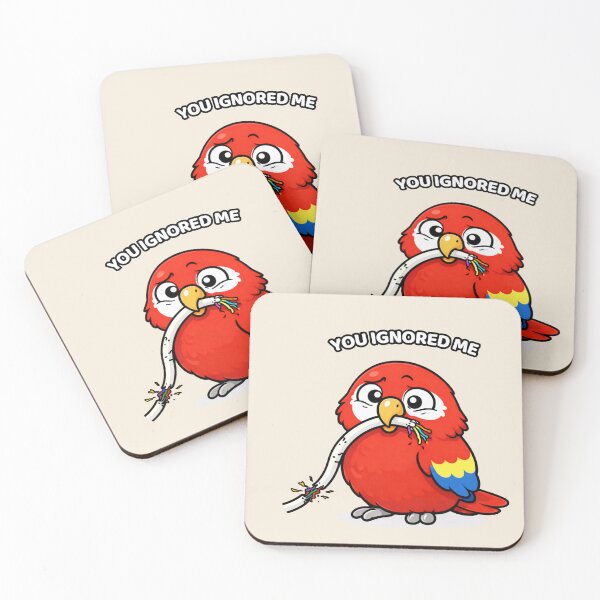 Item preview, Funny Macaw You Ignored Me – Dramatic Bird Meme designed and sold by FeatherChaos.